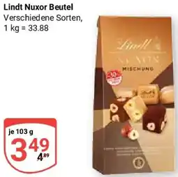 Globus Lindt Nuxor Beutel Angebot