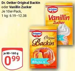 Globus Dr. Oetker Original Backin oder Vanillin Zucker Angebot