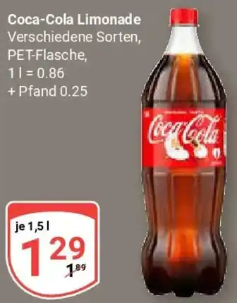 Globus Coca-Cola Limonade Angebot