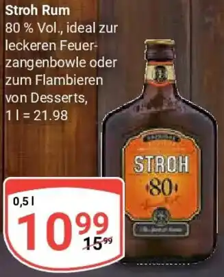 Globus Stroh Rum Angebot