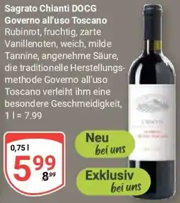 Globus Sagrato Chianti DOCG Governo all'uso Toscano Angebot