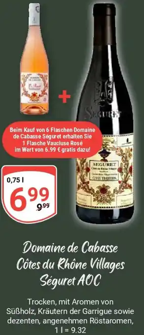 Globus Domaine de Cabasse Côtes du Rhône Villages Séguret AOC Angebot