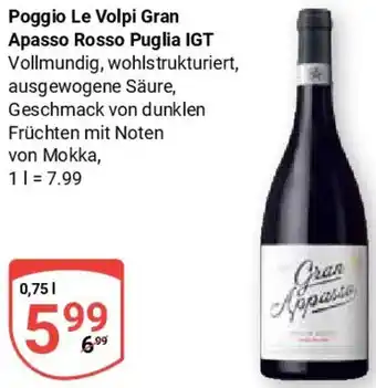 Globus Poggio Le Volpi Gran Apasso Rosso Puglia IGT Angebot