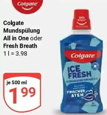 Globus Colgate Mundspülung All in One oder Fresh Breath Angebot