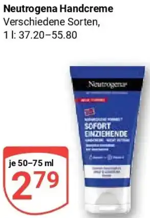 Globus Neutrogena Handcreme Angebot