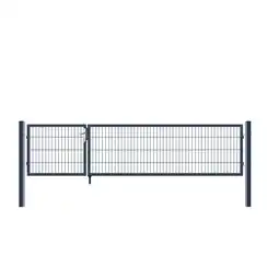 Netto Marken-Discount Home Deluxe Doppelflügel Gartentor, anthrazit - 80 x 350 cm Angebot