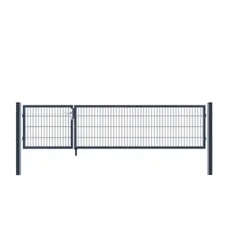 Netto Marken-Discount Home Deluxe Doppelflügel Gartentor, anthrazit - 80 x 350 cm Angebot