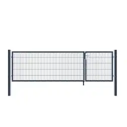 Netto Marken-Discount Home Deluxe Doppelflügel Gartentor anthrazit 100 x 350 cm Angebot