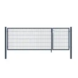 Netto Marken-Discount Home Deluxe Doppelflügel Gartentor anthrazit 120 x 350 cm Angebot