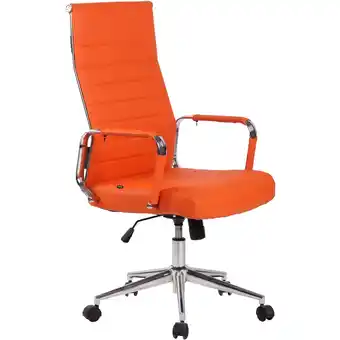Netto Marken-Discount TPFLiving Bürostuhl Koro Kunstleder Orange Angebot