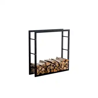 Netto Marken-Discount TPFLiving Kaminholzständer Kerry-III 25x80x150 Schwarz Angebot