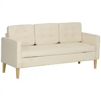 Netto Marken-Discount HOMCOM 3 Sitzer Sofa Samt, Eukalyptusholz Angebot