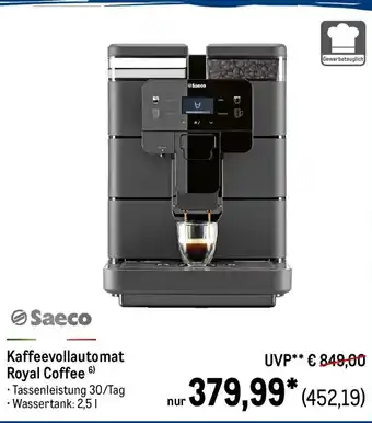 METRO Saeco Kaffeevollautomat Royal Coffee Angebot