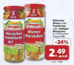 Famila Nord Ost Böklunder Wiener oder Frankfurter oder Geflügel-Würstchen Angebot