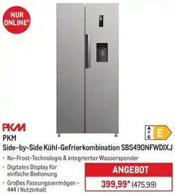 METRO PKM Side-by-Side Kühl-Gefrierkombination SBS490NFWDIXJ Angebot