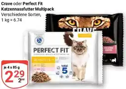 Globus Crave oder Perfect Fit Katzennassfutter Multipack Angebot
