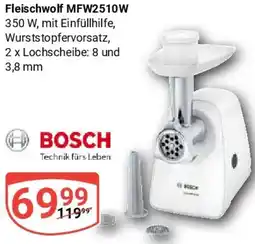 Globus BOSCH Fleischwolf MFW2510W Angebot