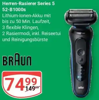 Globus BRAUN Herren-Rasierer Series 5 52-B1000s Angebot