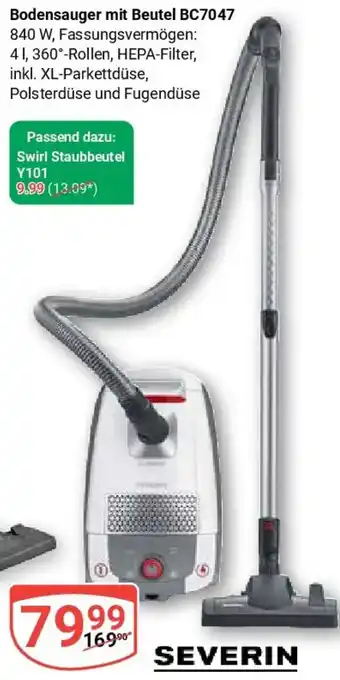 Globus SEVERIN Bodensauger mit Beutel BC7047 Angebot