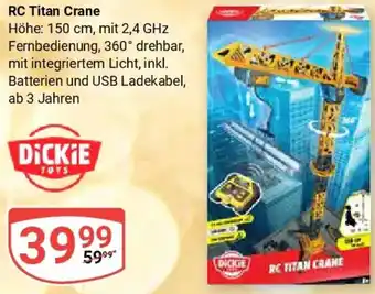 Globus Dickie RC Titan Crane Angebot