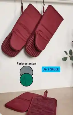 Aldi Nord Crofton Topflappen-und Ofenhandschuhe-Set Angebot