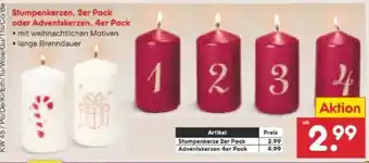 Netto Marken-Discount Stumpenkerzen Angebot