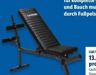 Lidl Hammer Hantelbank Perform One Angebot