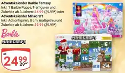 Globus Adventskalender Barbie Fantasy oder Adventskalender Minecraft Angebot