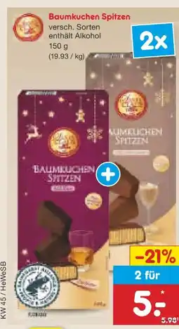 Netto Marken-Discount Santa Claus in Town Baumkuchen Spitzen Angebot