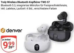 Globus Denver Truly Wireless Bluetooth-Kopfhörer TWE-57 Angebot