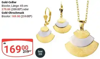 Globus Gold-Collier oder Gold-Ohrschmuck Angebot
