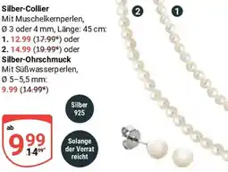 Globus Silber-Collier oder Silber-Ohrschmuck Angebot