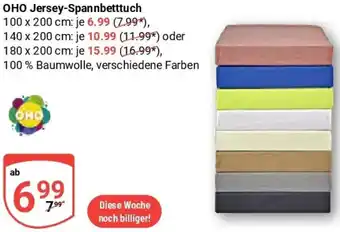 Globus OHO Jersey-Spannbetttuch Angebot