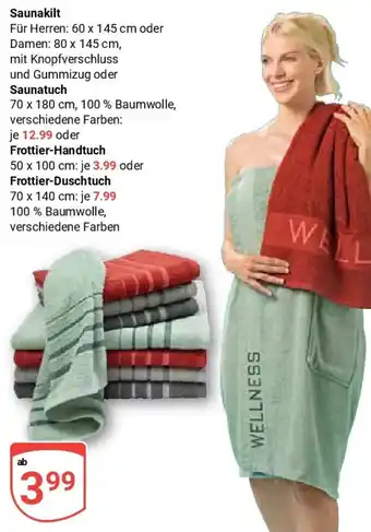 Globus Saunakilt oder Saunatuch Angebot