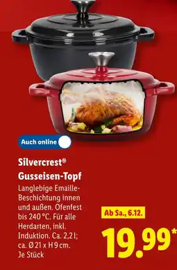 Lidl Silvercrest gusseisen-topf Angebot