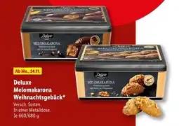 Lidl Deluxe melomakarona weihnachtsgebäck mit schokoladenglasur Angebot