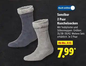 Lidl Sansibar 2 paar kuschelsocken Angebot