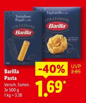 Lidl Barilla tortiglioni rigati n.283 Angebot