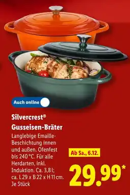 Lidl Silvercrest gusseisen-bräter Angebot