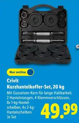 Lidl Crivit kurzhantelkoffer-set, 20 kg Angebot