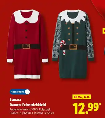 Lidl Esmara damen-feinstrickkleid Angebot
