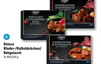 Lidl Deluxe rinder-/kalbsbäckchen/rehgulasch Angebot
