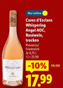 Lidl Caves d’esclans whispering angel aoc Angebot