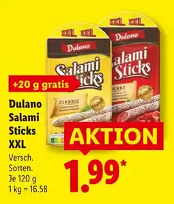 Lidl Dulano salami sticks classic xxl Angebot