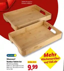 Lidl Silvercrest bambus-tablett-set Angebot