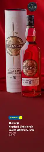 Lidl The targe highland single grain scotch whisky 25 jahre Angebot