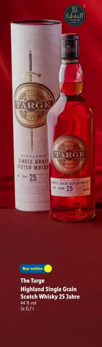 Lidl The targe highland single grain scotch whisky 25 jahre Angebot