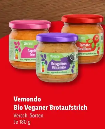 Lidl Vemondo bio veganer brotaufstrich Angebot
