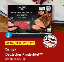 Lidl Deluxe deutsches rinderfilet Angebot