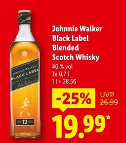 Lidl Johnnie walker black label blended scotch whisky Angebot